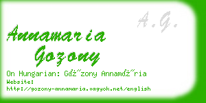 annamaria gozony business card